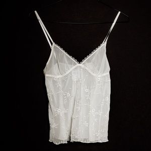White bralette H&M Size Small Lightweight See through adjustable straps